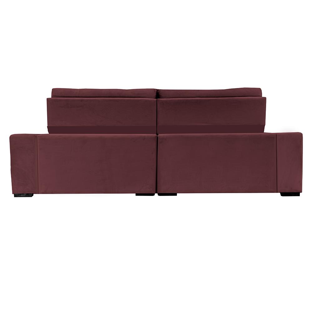 Sofá Retrátil e Reclinável 3,15m Cama inBox Big Puffer com SoftGel D40 Velupluma Vinho