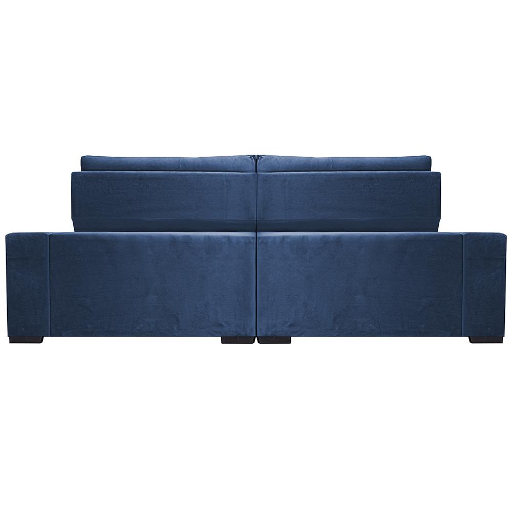 Sofá Retrátil e Reclinável 3,15m Cama inBox Big Star com SoftGel D40 Velupluma Azul