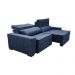 Sofá Retrátil e Reclinável 3,15m Cama inBox Big Star com SoftGel D40 Velupluma Azul