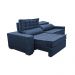 Sofá Retrátil e Reclinável 3,15m Cama inBox Big Star com SoftGel D40 Velupluma Azul