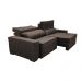 Sofá Retrátil e Reclinável 3,15m Cama inBox Big Star com SoftGel D40 Velupluma Café