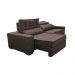 Sofá Retrátil e Reclinável 3,15m Cama inBox Big Star com SoftGel D40 Velupluma Café
