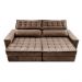 Sofá Retrátil e Reclinável 3,15m Cama inBox Big Star com SoftGel D40 Velupluma Castor