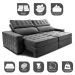 Sofá Retrátil e Reclinável 3,15m Cama inBox Big Star com SoftGel D40 Velupluma Cinza