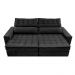 Sofá Retrátil e Reclinável 3,15m Cama inBox Big Star com SoftGel D40 Velupluma Preto