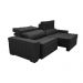 Sofá Retrátil e Reclinável 3,15m Cama inBox Big Star com SoftGel D40 Velupluma Preto
