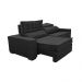 Sofá Retrátil e Reclinável 3,15m Cama inBox Big Star com SoftGel D40 Velupluma Preto