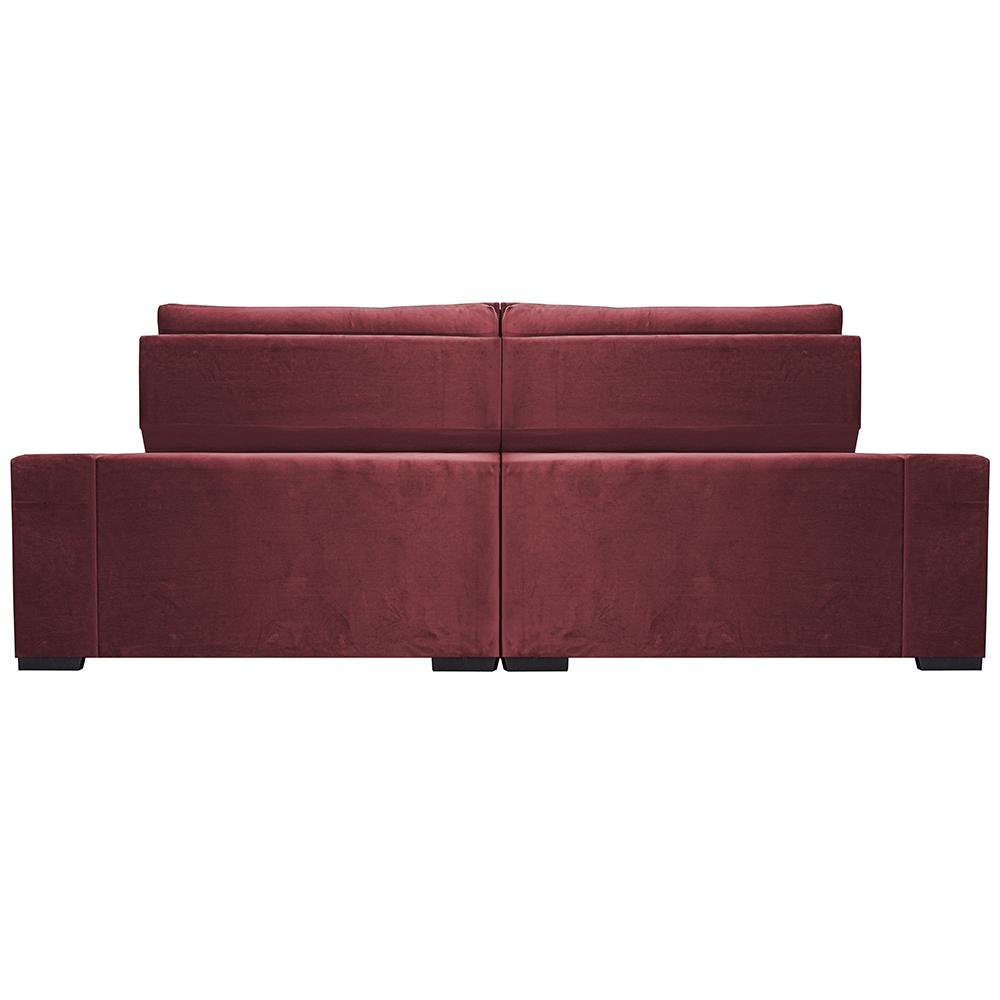 Sofá Retrátil e Reclinável 3,15m Cama inBox Big Star com SoftGel D40 Velupluma Vinho