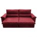 Sofá Retrátil e Reclinável 3,15m Molas Ensacadas Cama inBox Big Home com Bordado 3D Velusoft Vinho