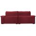 Sofá Retrátil e Reclinável 3,15m Molas Ensacadas Cama inBox Big Home com Bordado 3D Velusoft Vinho