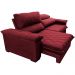 Sofá Retrátil e Reclinável 3,15m Molas Ensacadas Cama inBox Big Home com Bordado 3D Velusoft Vinho