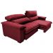 Sofá Retrátil e Reclinável 3,15m Molas Ensacadas Cama inBox Big Home com Bordado 3D Velusoft Vinho
