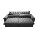 Sofá Retrátil e Reclinável 3,15m Molas Ensacadas Cama inBox Spazus com Bordado 3D Velusoft Cinza