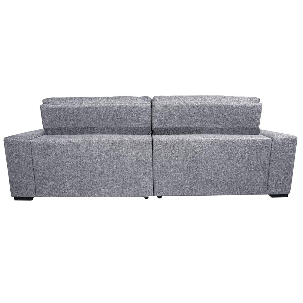 Sofá Retrátil e Reclinável 3,15m Molas Ensacadas Cama inBox Style Thermo Gel Linho Cinza Claro