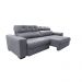 Sofá Retrátil e Reclinável 3,15m Molas Ensacadas Cama inBox Style Thermo Gel Linho Cinza Claro