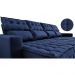 Sofá Retrátil e Reclinável 3,20m Molas Ensacadas e Costura Tripla Cama inBox Nobre Suede Azul