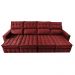 Sofá Retrátil e Reclinável 3,20m Molas Ensacadas e Costura Tripla Cama inBox Nobre Suede Vermelho