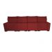 Sofá Retrátil e Reclinável 3,20m Molas Ensacadas e Costura Tripla Cama inBox Nobre Suede Vermelho