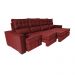 Sofá Retrátil e Reclinável 3,20m Molas Ensacadas e Costura Tripla Cama inBox Nobre Suede Vermelho