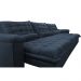 Sofá Retrátil e Reclinável 3,22m com Molas Ensacadas Cama inBox Aconchego Tecido Suede Azul