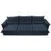 Sofá Retrátil e Reclinável 3,22m com Molas Ensacadas Cama inBox Aconchego Tecido Suede Azul