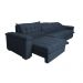 Sofá Retrátil e Reclinável 3,22m com Molas Ensacadas Cama inBox Aconchego Tecido Suede Azul