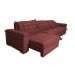Sofá Retrátil e Reclinável 3,22m com Molas Ensacadas Cama inBox Aconchego Tecido Suede Vermelho