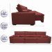 Sofá Retrátil e Reclinável 3,52m Austin com Molas no Assento Tecido Suede Velusoft Vermelho