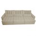 Sofá Retrátil e Reclinável 3,52m com Molas Ensacadas Cama Inbox Gold Tecido Suede Velusoft Bege