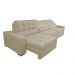 Sofá Retrátil e Reclinável 3,52m com Molas Ensacadas Cama Inbox Gold Tecido Suede Velusoft Bege