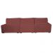 Sofá Retrátil e Reclinável 3,52m com Molas Ensacadas Cama Inbox Gold Tecido Suede Velusoft Vermelho