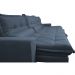 Sofá Retrátil e Reclinável 3,52m com Molas Ensacadas Cama Inbox Soft Tecido Suede Velusoft Azul