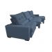 Sofá Retrátil e Reclinável 3,52m com Molas Ensacadas Cama Inbox Soft Tecido Suede Velusoft Azul