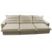 Sofá Retrátil e Reclinável 3,52m com Molas Ensacadas Cama Inbox Soft Tecido Suede Velusoft Bege