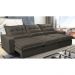 Sofá Retrátil e Reclinável 3,52m com Molas Ensacadas Cama Inbox Soft Tecido Suede Velusoft Café