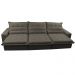 Sofá Retrátil e Reclinável 3,52m com Molas Ensacadas Cama Inbox Soft Tecido Suede Velusoft Café