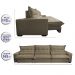 Sofá Retrátil e Reclinável 3,52m com Molas Ensacadas Cama Inbox Soft Tecido Suede Velusoft Castor