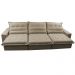 Sofá Retrátil e Reclinável 3,52m com Molas Ensacadas Cama Inbox Soft Tecido Suede Velusoft Castor