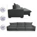 Sofá Retrátil e Reclinável 3,52m com Molas Ensacadas Cama Inbox Soft Tecido Suede Velusoft Cinza
