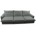 Sofá Retrátil e Reclinável 3,52m com Molas Ensacadas Cama Inbox Soft Tecido Suede Velusoft Cinza