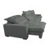 Sofá Retrátil e Reclinável 3,52m com Molas Ensacadas Cama Inbox Soft Tecido Suede Velusoft Cinza