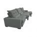 Sofá Retrátil e Reclinável 3,52m com Molas Ensacadas Cama Inbox Soft Tecido Suede Velusoft Cinza
