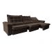 Sofá Retrátil e Reclinável 3,55m Cama inBox Big Fresh com SoftGel D40 Velupluma Café