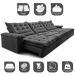 Sofá Retrátil e Reclinável 3,55m Cama inBox Big Fresh com SoftGel D40 Velupluma Cinza