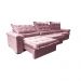 Sofá Retrátil e Reclinável 3,55m Cama inBox Big Fresh com SoftGel D40 Velupluma Rose