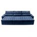 Sofá Retrátil e Reclinável 3,55m Cama inBox Big Puffer com SoftGel D40 Velupluma Azul