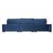 Sofá Retrátil e Reclinável 3,55m Cama inBox Big Puffer com SoftGel D40 Velupluma Azul