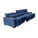 Sofá Retrátil e Reclinável 3,55m Cama inBox Big Puffer com SoftGel D40 Velupluma Azul