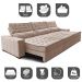 Sofá Retrátil e Reclinável 3,55m Cama inBox Big Puffer com SoftGel D40 Velupluma Bege