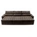 Sofá Retrátil e Reclinável 3,55m Cama inBox Big Puffer com SoftGel D40 Velupluma Café